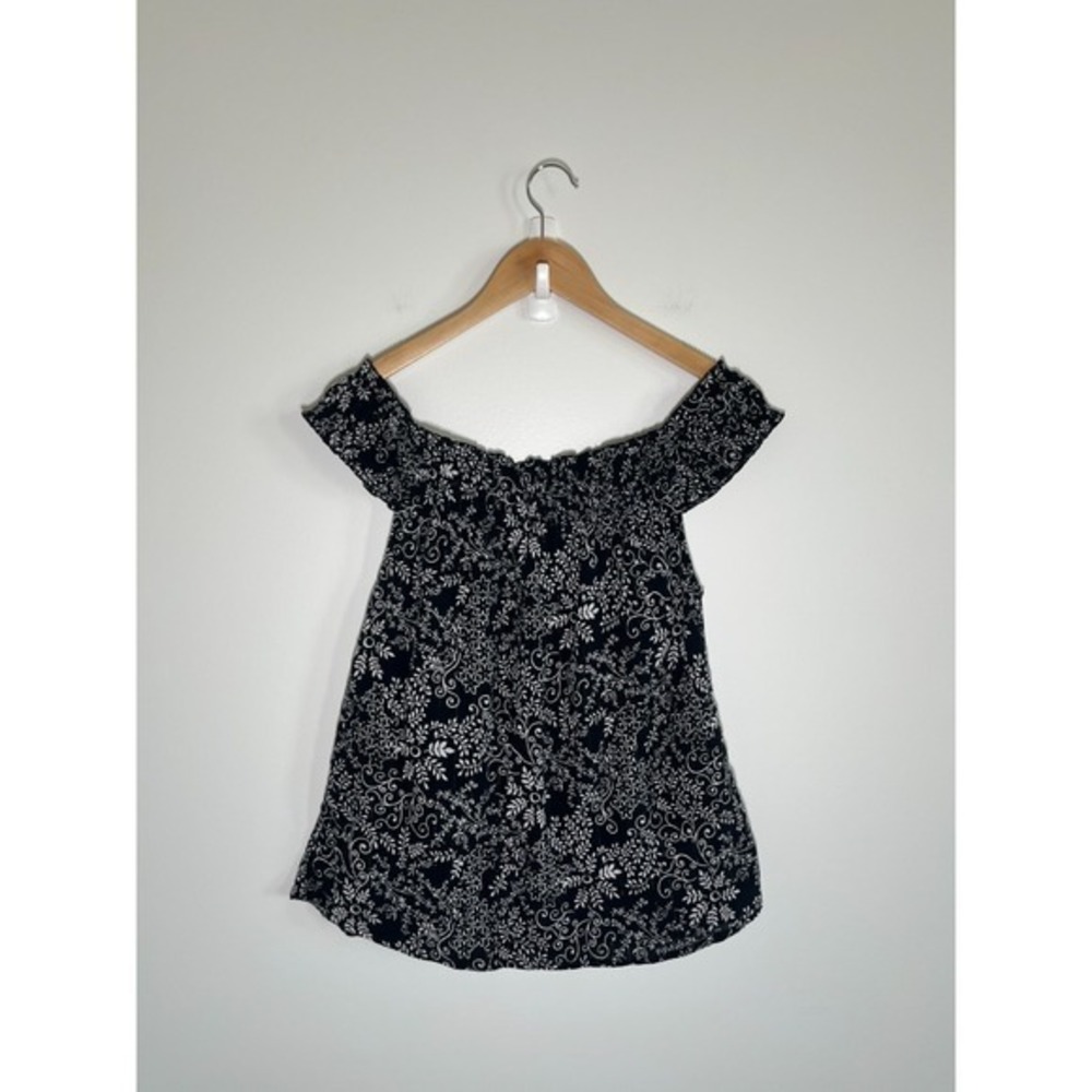 Dark Fairy Grunge Off‎ The Shoulder Floral Sequin Flowy Womens Top Black NO SIZE